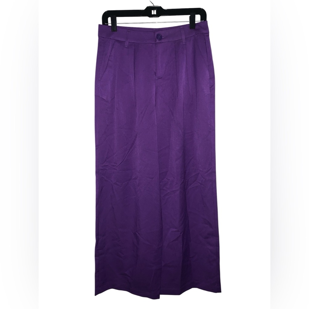 NWT H&M Purple High Rise Wide Leg Dress‎ Pants Size 6